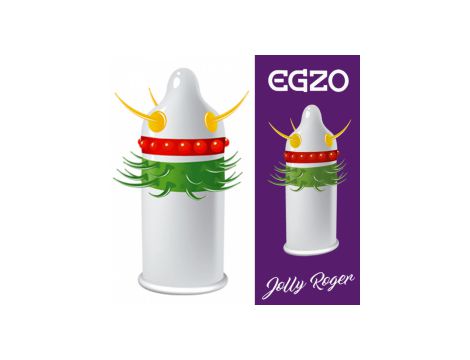 Prezerwatywy z wypustkami Egzo Jolly Roger - 4